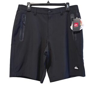 Quiksilver Anthracite Black Hybrid‎ Performance Shorts Active Mens Size 32
